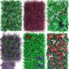 Artificial Green Grass Square Plastic Lawn Panels Plant Home Wall Decor Living Room Background Flower Wedding Supply Backdrop